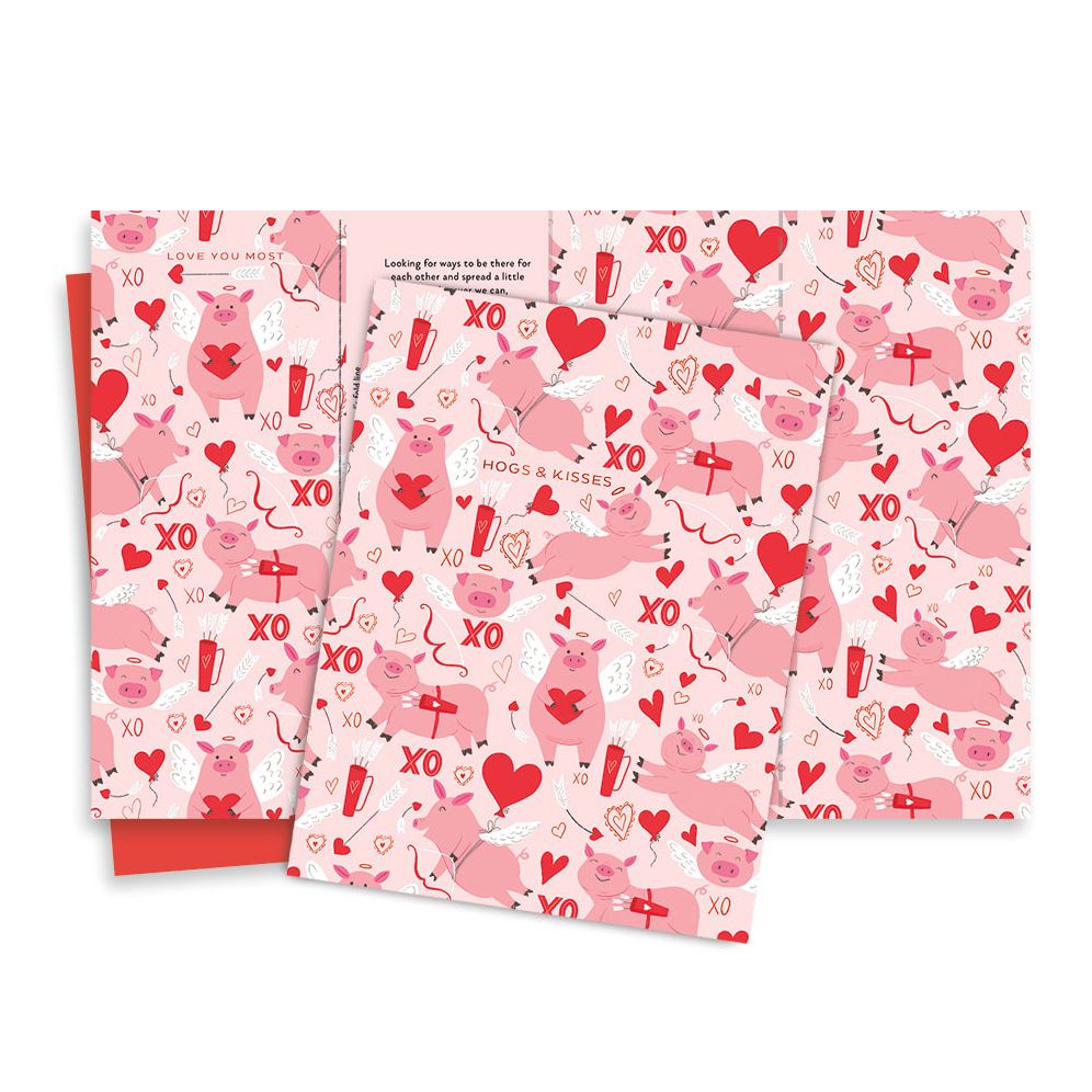 Hogs & Kisses Valentine's Day Card