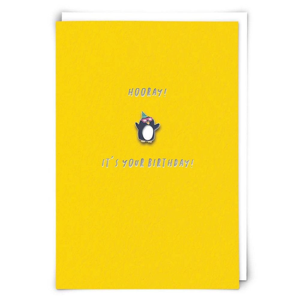 Party Penguin Pin Birthday Card