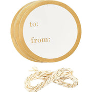 Gold Foil Round Diecut Circle Tags