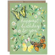 Happiest Butterflies Birthday Card