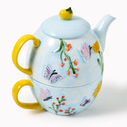Floral Butterfly Teapot For One