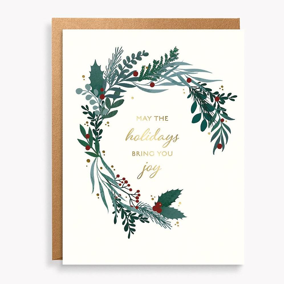 Greenery Joyful Holiday Card