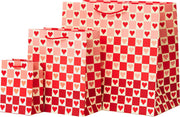 Checkered Heart Large Gift Bag