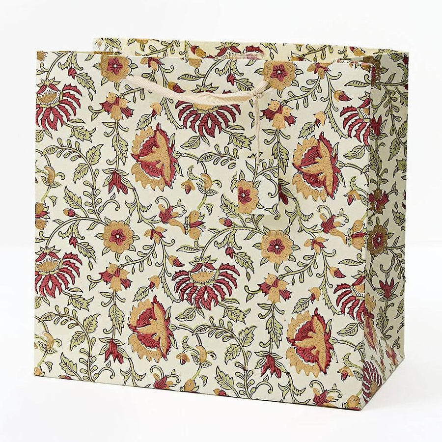 Flora Festive Mix Block Printed Large Gift Bag