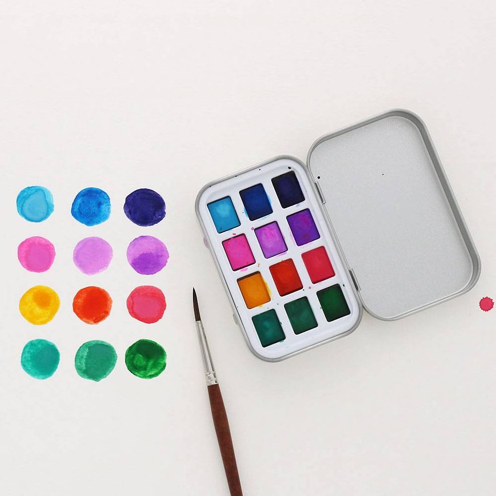 Watercolor Tin 12 Piece Set