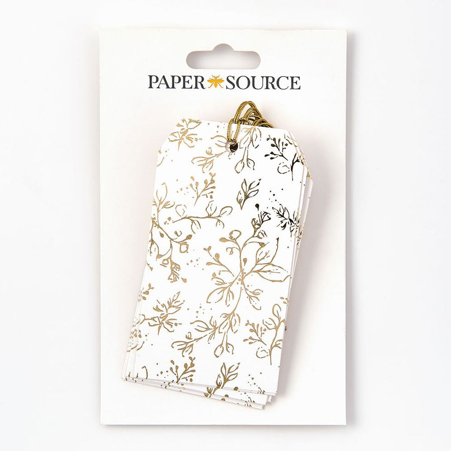 Gold Ditsy Floral Gift Tags S/10