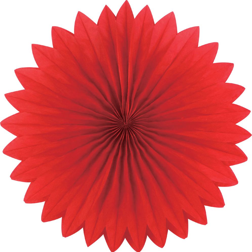 Plain fan, 40cm, Red