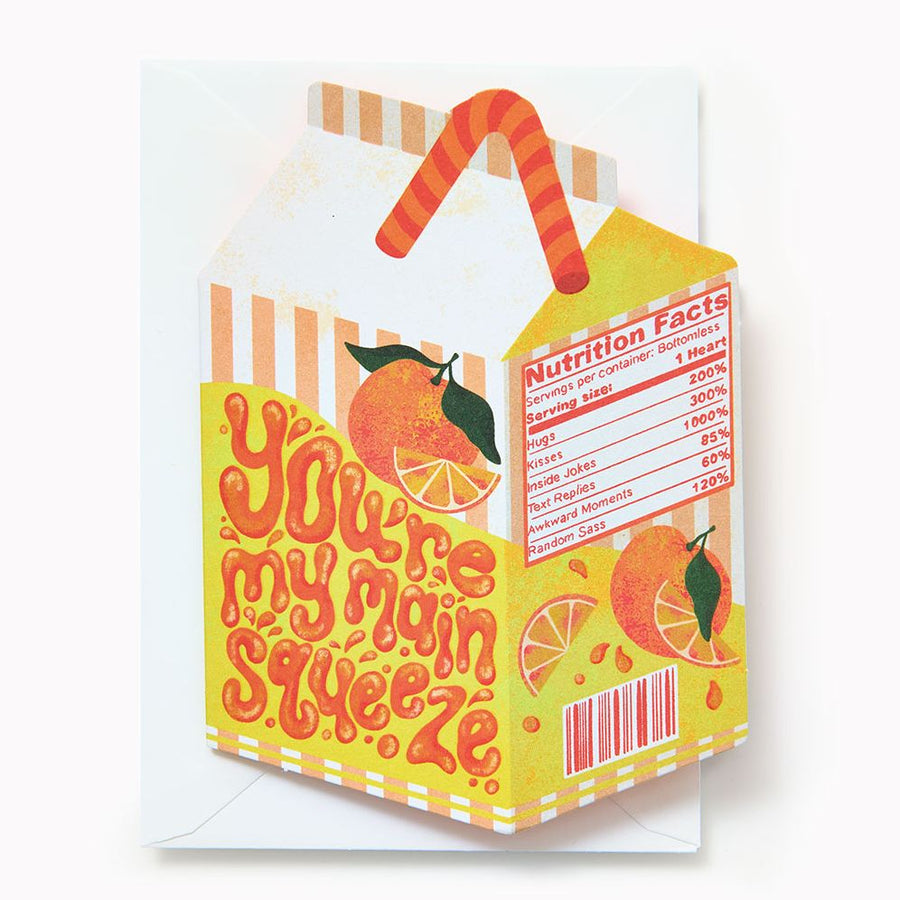 Main Squeeze Love Die Cut Card