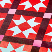 Red Quilt Textured Wrapping Paper
