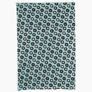 Navy and Gold Dots on Blue Handmade Paper