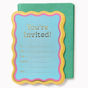 Diecut Wavy Party Invitations