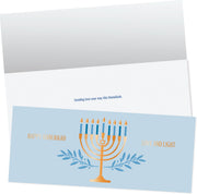 Golden Menorah Money Card Set