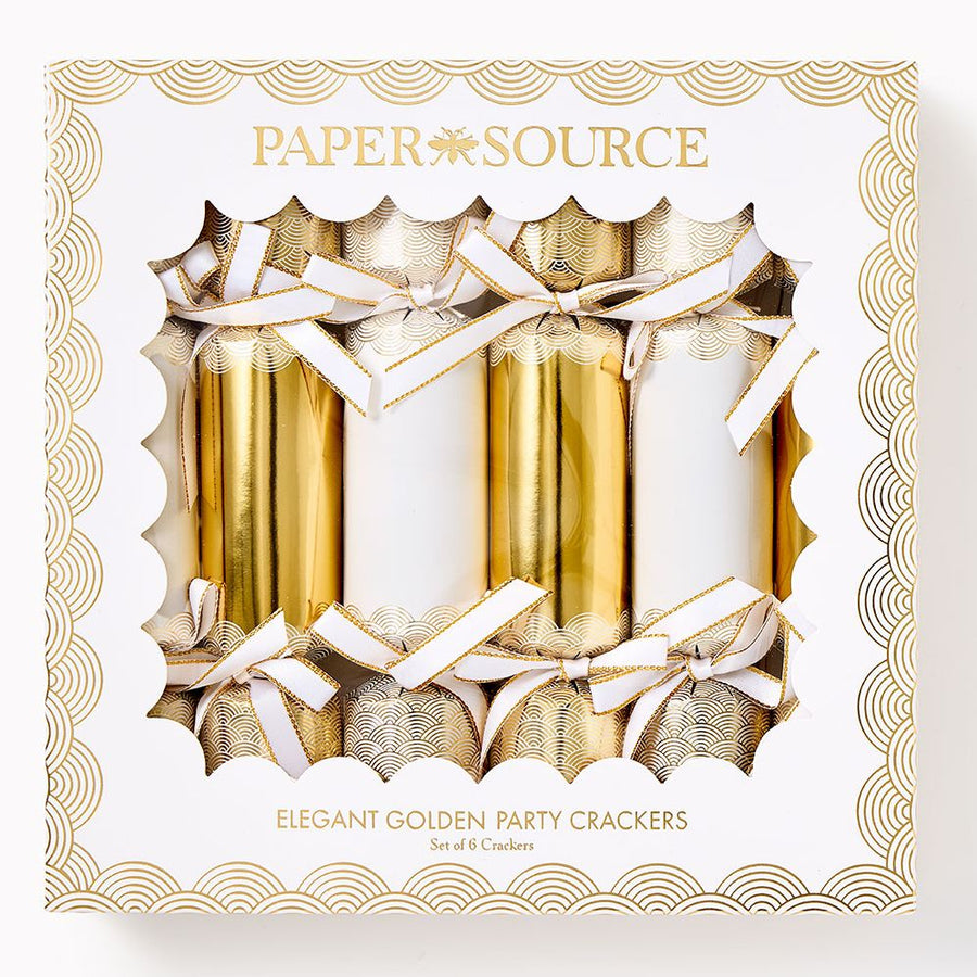 Golden Party Crackers Set of 6