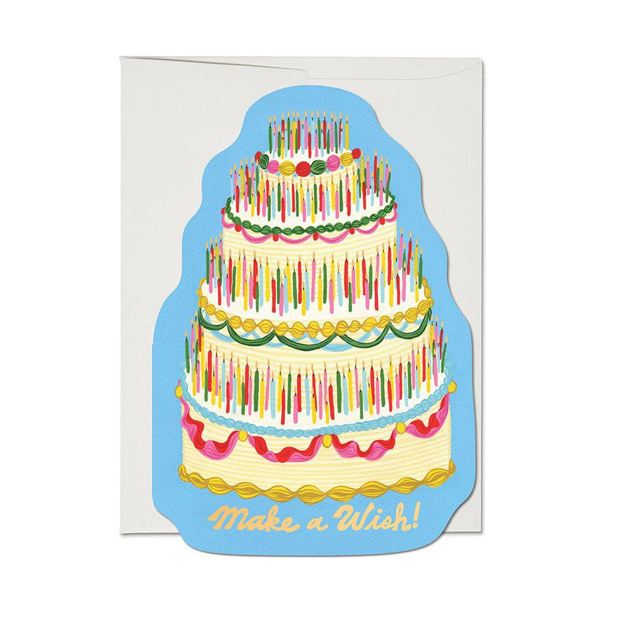 Make a Wish Diecut Cake Birthday Card