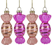 Glass Candy Ornaments - S/4