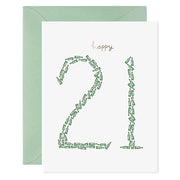 Happy 21 Birthday Card