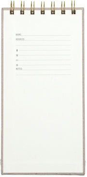 Vegan Suede Reporter Notepad - Taupe