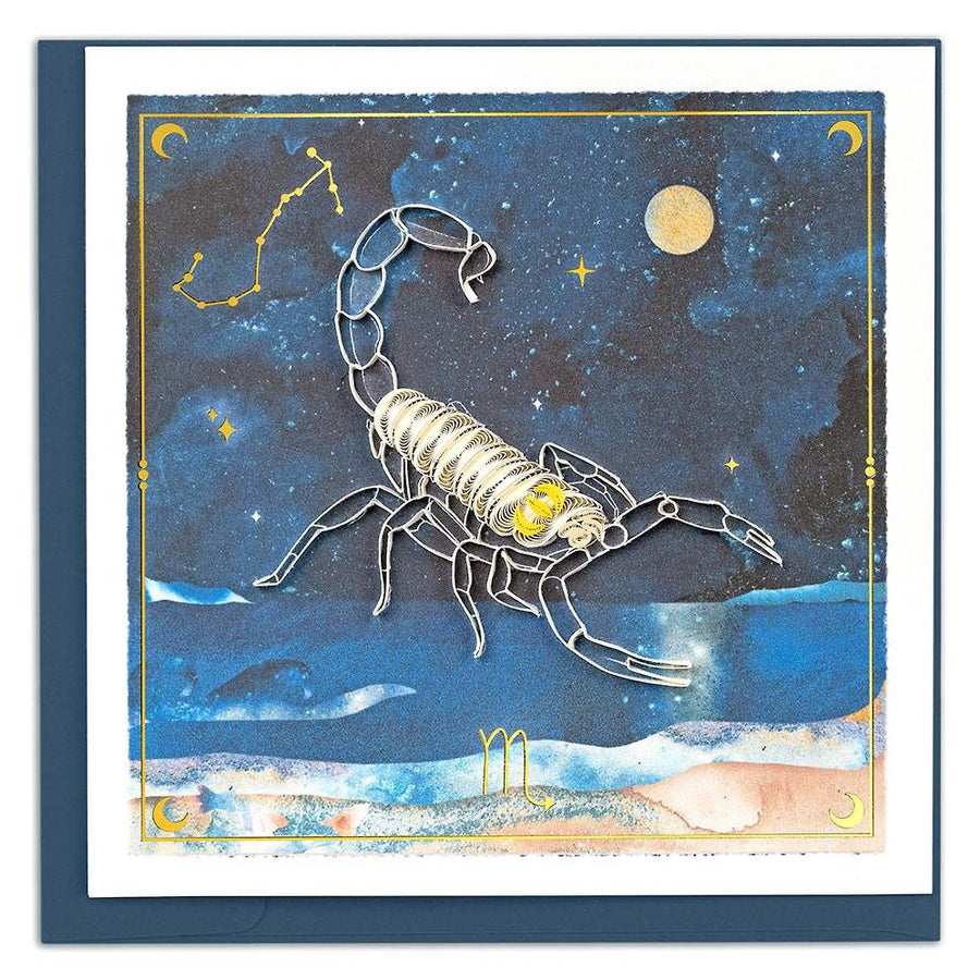 Quilled Zodiac Collection - Scorpio Greeting Card