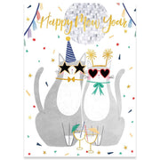 Disco Cats New Year Card