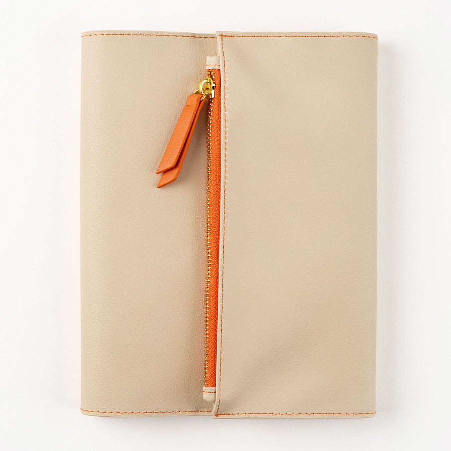 Paper Source A5 Journal Cover Clutch - Beige/Orange