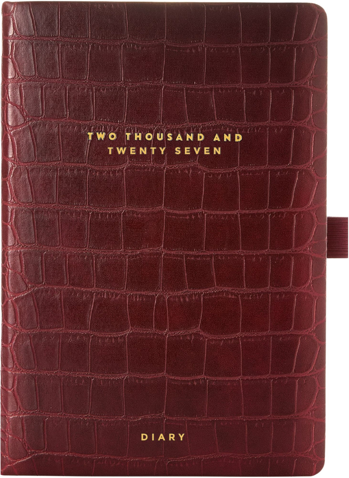 2027 Scribble & Dot - Bordeaux Croc - Week-to-View Planner