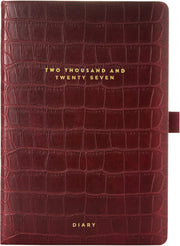 2027 Scribble & Dot - Bordeaux Croc - Week-to-View Planner