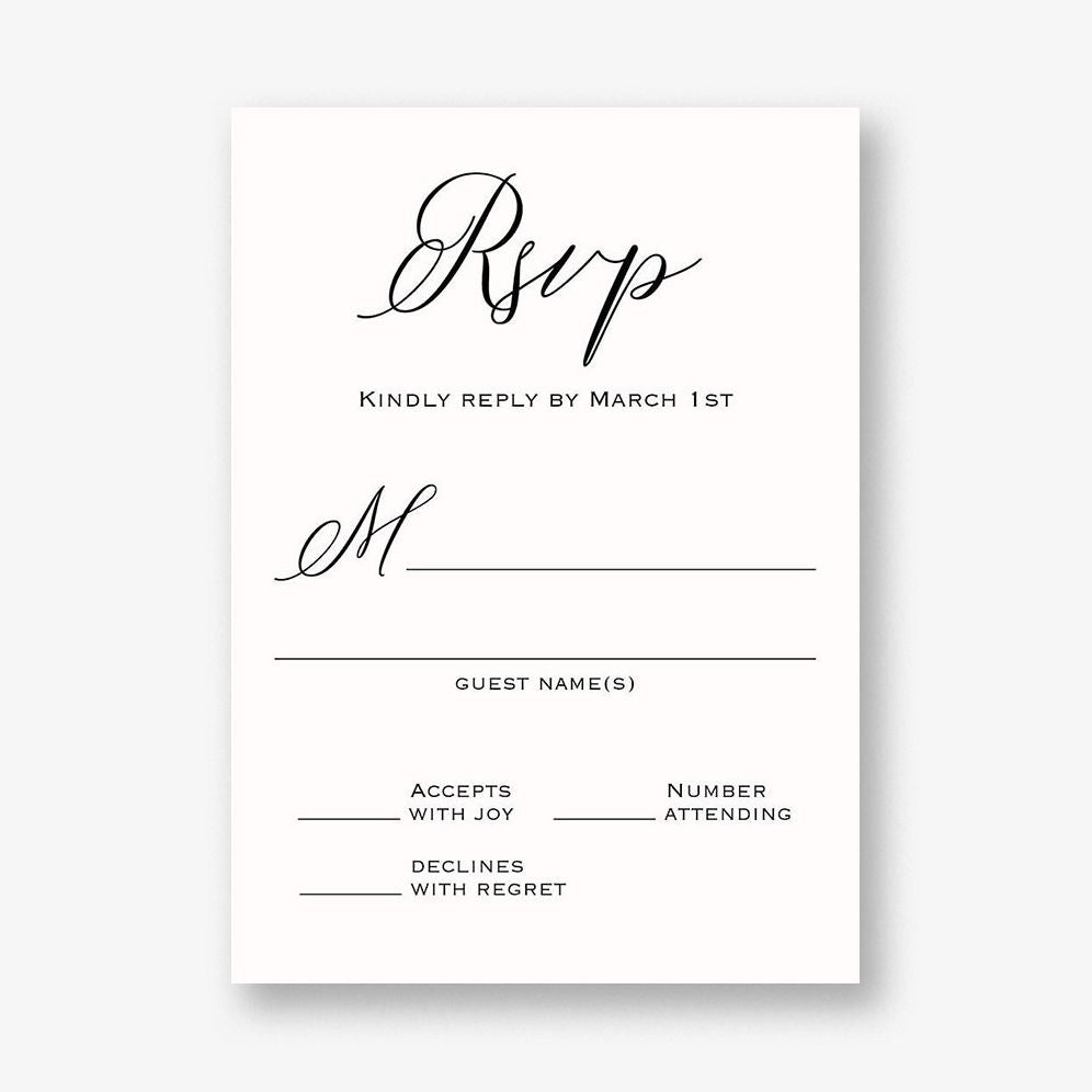 Champagne Response Card