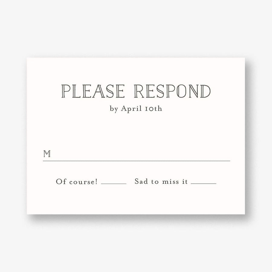 Painted Floral Response Card