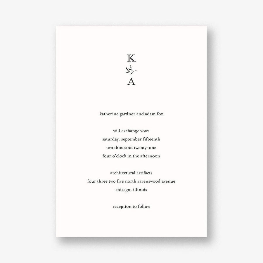 Sprig Wedding Invitation