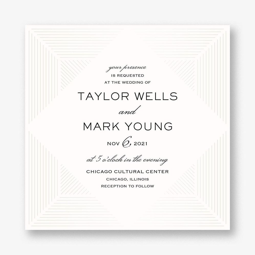 Diamond Edge Wedding Invitation