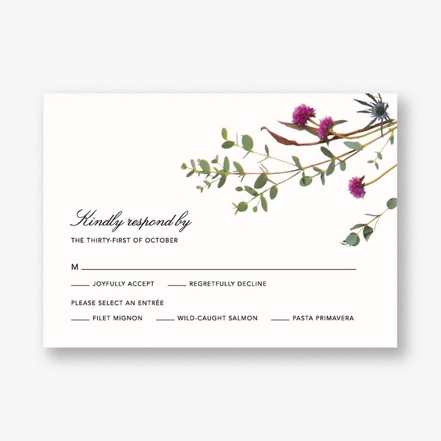 Fleurs Sauvages Response Card