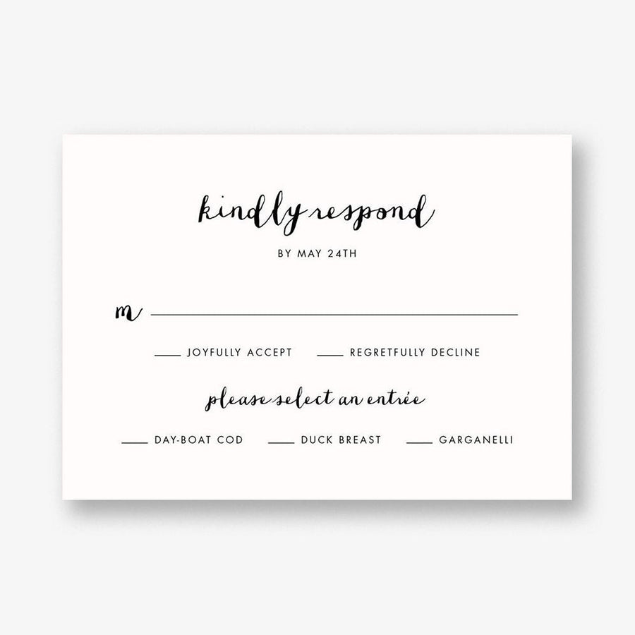Queen Anne Response Card