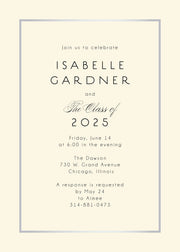 Thin Line Graduation Party Invitation