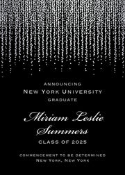 Foil Chandelier Graduation Announcement