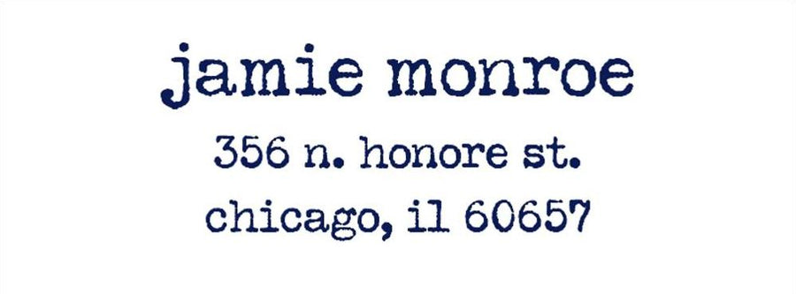 Typewriter Return Address Label