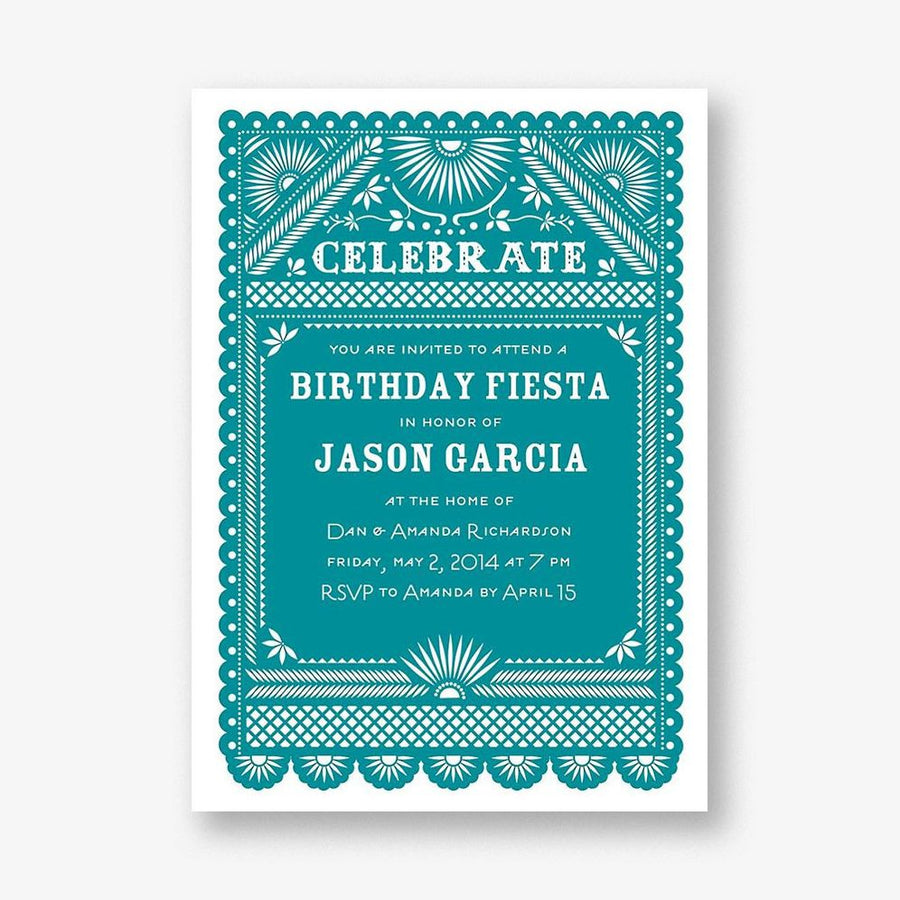 Fiesta Flag Birthday Party Invitation