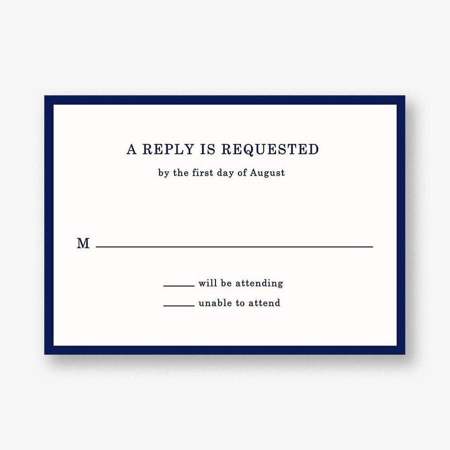 Hemingway Wedding Response Card