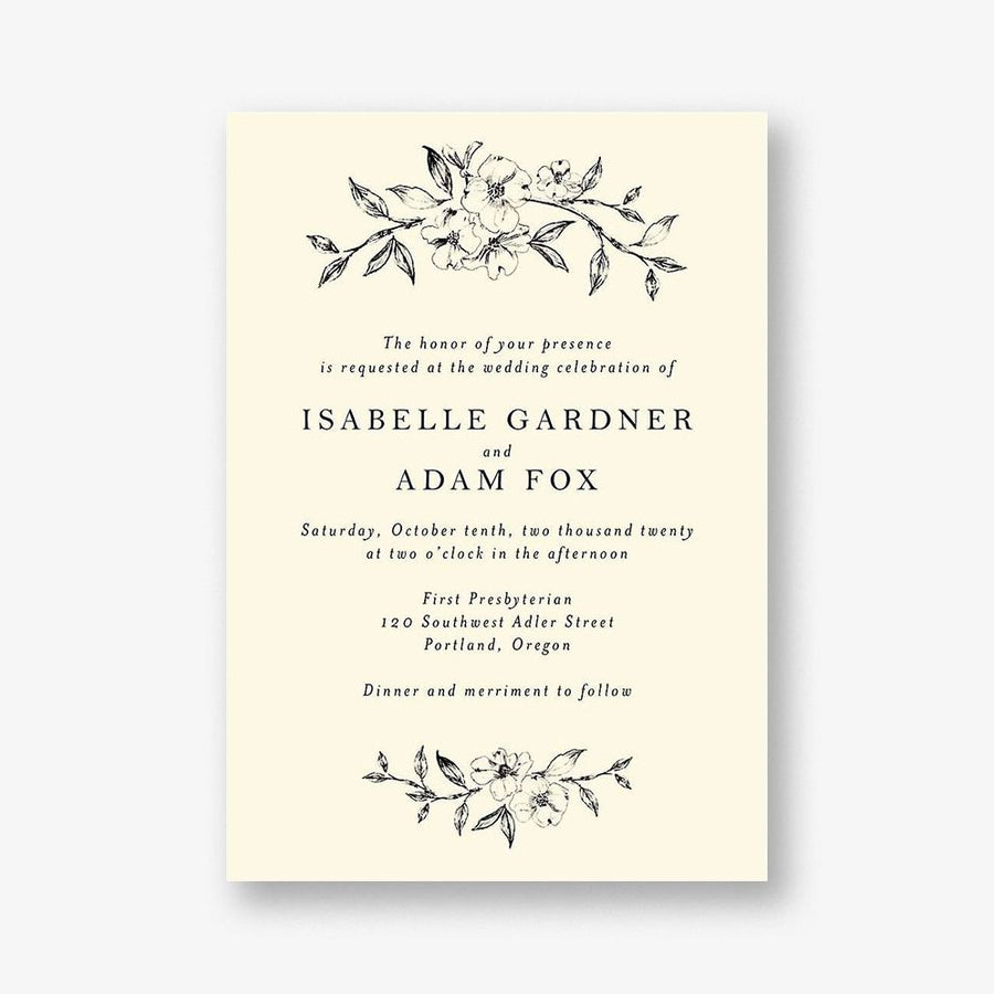 Dogwood Blossom Wedding Invitation
