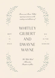 As Above Wedding Invitation
