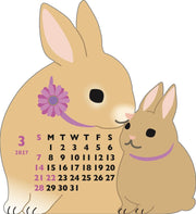 2027 Die-Cut Calendar Mini - Rabbits