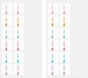 Midori Index Labels: Chiratto Colors