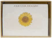 Correspondence Boxed Notecards Gold Sunflower