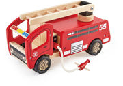 Solid Wood Fire Engine with Raise up ladder