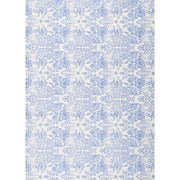 Distressed Blue Floral on White Fine Paper